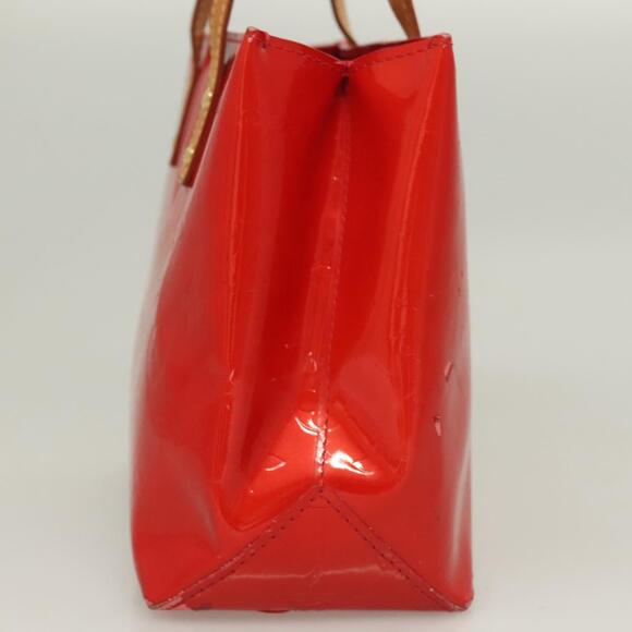 LOUIS VUITTON Monogram Vernis Reade PM Hand Bag Red Rouge M91088 - Picture 4 of 12
